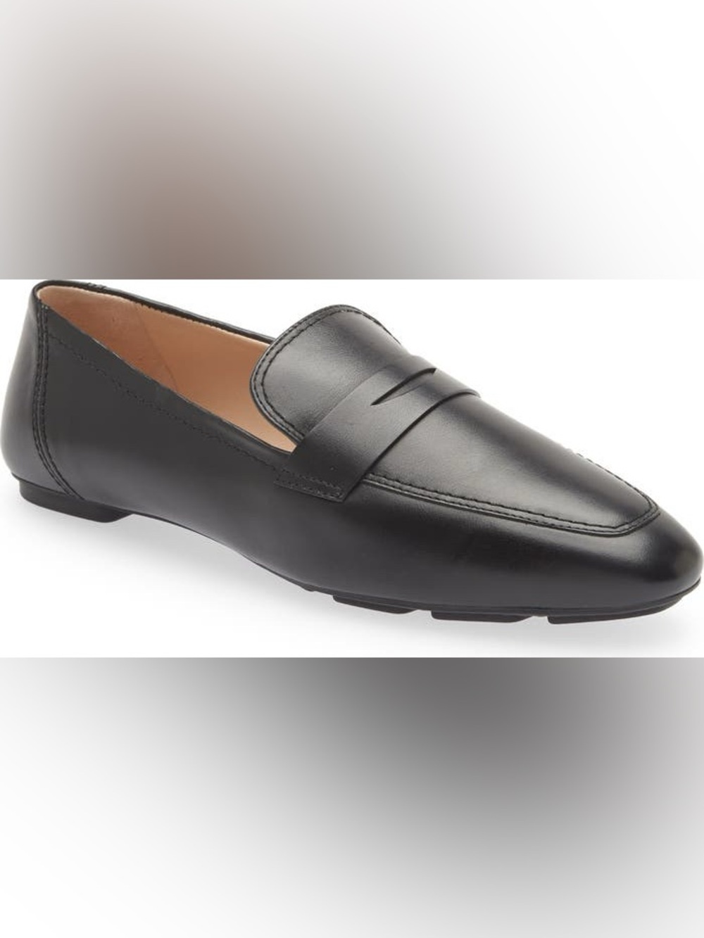 Black Leather Penny Loafers